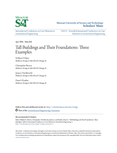 Tall Buildings and Their Foundations: Three