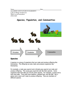 Species, Population, and Communities