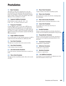 Postulates and Theorems