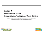 Comparative Advantage and Trade Barriers