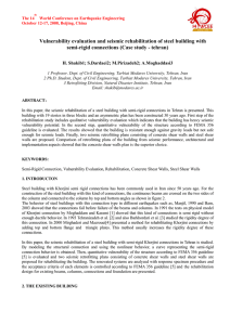 Vulnerability evaluation and seismic rehabilitation of steel building