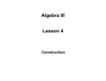 Algebra III Lesson 4