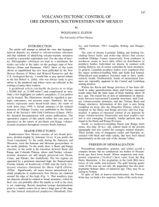 Volcano-tectonic control of ore deposits, southwestern New Mexico