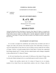 Puerto Rican Senate Resolution (Translated)