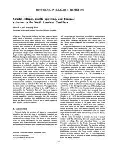 Crustal collapse, mantle upwelling, and Cenozoic extension in the