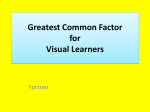 Greatest common factor