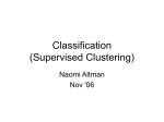 Classification (Supervised Clustering)