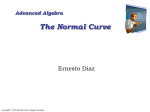 Slides on Normal Curve distribution