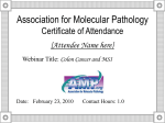 Webinar - Association for Molecular Pathology
