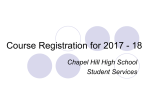 Course Registration for 2017 - 18 - Chapel Hill High School Student