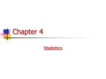 Chapters 4 Statistical treatment of Data