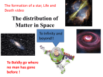 The distribution of Matter in Space