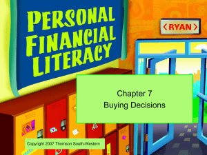 Personal Financial Literacy