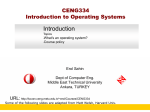 CENG334 Introduction to Operating Systems