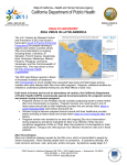 California Department of Public Health Zika virus health advisory