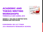 Academic Writing Workshop Series 2 2016_Session 3