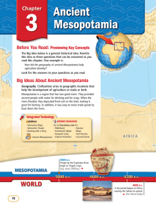 Chapter 3 Ancient Mesopotamia Ancient Mesopotamia