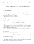 Lecture 1: Entropy and mutual information