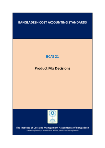 BCAS 21: Product Mix Decisions