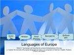 Languages of Europe - Polk School District