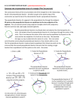 Construct the circumscribed circle of a triangle