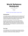 World Religions WebQuest