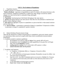 Lecture Ch 23 The evolution of populations