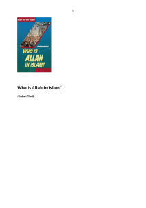 Who is Allah in Islam?