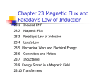 Chapter 23 Magnetic Flux and Faraday`s Law of Induction