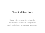 Chemical Reactions - Trinity Regional School