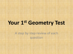 Your 1st Geometry Test