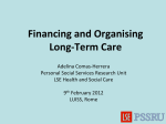 Financing and Organising Long-Term Care