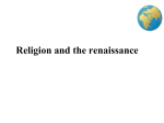 Religion and the renaissance