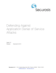 Defending Against Application Denial of Service Attacks