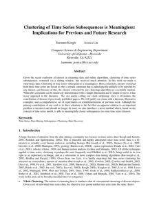 Clustering of time-series subsequences is meaningless: implications