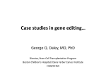 Case studies in gene editing: Somatic
