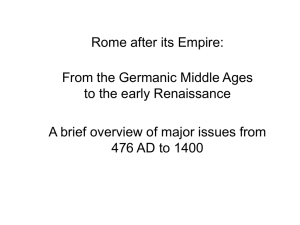 Rome after its Empire: From the Germanic Middle Ages to the early