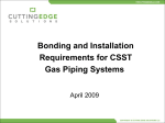 Bonding and Installation Requirements for CSST Gas Piping Systems.