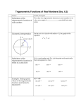 Trigonometric Functions of Real Numbers (Sec. 6.3)