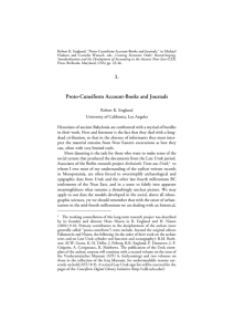 1. Proto-Cuneiform Account-Books and Journals - CDLI