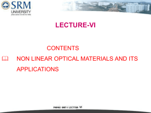 NON-LINEAR MATERIALS Definition