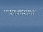 Conditional Statements Review