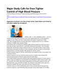Major Study Calls for Even Tighter Control of High Blood Pressure