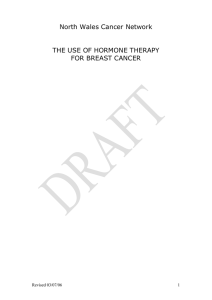 The Use of Hormone Therapy for Breast Cancer