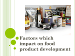 Factors that influence food product development