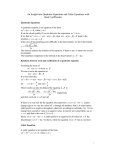 An Insight into Quadratic Equations and Cubic Equations with Real