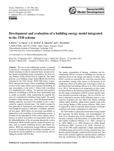 Development and evaluation of a building energy model integrated