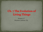 Ch. 7 The Evolution of Living Things