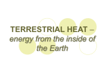 terrestrial heat