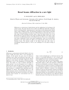 Bessel beams: diffraction in a new light